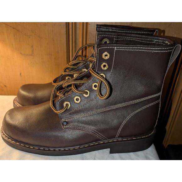 Vintage Big M Leather Work Boots Oil Resistent Soles Welted W 10 E Men\'s 8.5 NOS main image 3